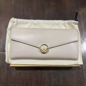 Authentic FENDI Continental Long Bi-fold Wallet with Chain